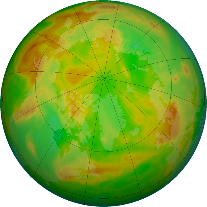 Arctic ozone map for 04 June 1991
